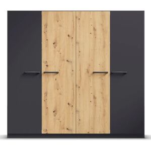 RAUCH Modi Kleiderschrank - 226cm x 54cm x 210cm - Grau (graumetallic, eiche artisan) RAUCH Modi Kleiderschrank - 226cm x 54cm x 210cm - Grau (graumetallic, eiche artisan)