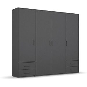 RAUCH Voyager Kleiderschrank - 4-türig, 7 Böden, Metallbeschläge RAUCH Voyager Kleiderschrank - 4-türig, 7 Böden, Metallbeschläge