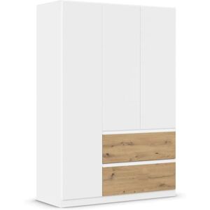 RAUCH Costa Kleiderschrank - Weiß/Eiche, 3 Türen, 2 Schubladen RAUCH Costa Kleiderschrank - Weiß/Eiche, 3 Türen, 2 Schubladen
