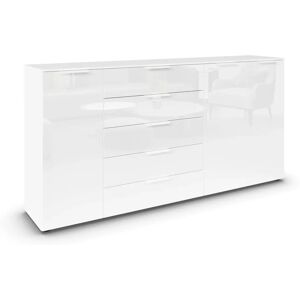 RAUCH Flipp Sideboard - 3 Türen, 5 Schubladen, Alpinweiß/Glas Kristallweiß RAUCH Flipp Sideboard - 3 Türen, 5 Schubladen, Alpinweiß/Glas Kristallweiß