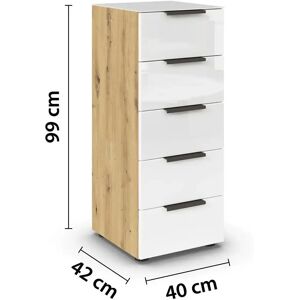 Sconto Flipp - 40x99cm Holzfarben Kommode Sconto Flipp - 40x99cm Holzfarben Kommode