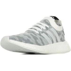 Adidas NMD_R2 Primeknit Grey Sneakers - Running Shoes Adidas NMD_R2 Primeknit Grey Sneakers - Running Shoes