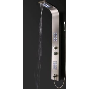 Home Deluxe - Panel de ducha ORINOCO de acero inoxidable con LED y lluvia Home Deluxe - Panel de ducha ORINOCO de acero inoxidable con LED y lluvia