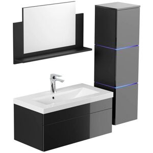 Home Deluxe WANGEROOGE BIG - Negro, L - Juego de muebles de baño Home Deluxe WANGEROOGE BIG - Negro, L - Juego de muebles de baño