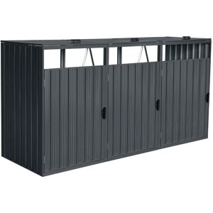 Home Deluxe Buiten 3x240L Prullenbak - Weerbestendig staal Home Deluxe Buiten 3x240L Prullenbak - Weerbestendig staal