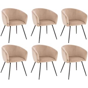 Home Deluxe - ARIA - Beige - Terciopelo - Silla de comedor Home Deluxe - ARIA - Beige - Terciopelo - Silla de comedor