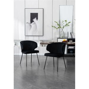 Home Deluxe Amara Velvet - Negro - Poliéster - 120 kg - Silla de comedor Home Deluxe Amara Velvet - Negro - Poliéster - 120 kg - Silla de comedor