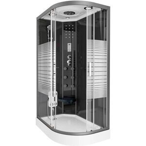 Home Deluxe - Serie PEARL - Cabina de ducha negra - 120 x 80 cm Home Deluxe - Serie PEARL - Cabina de ducha negra - 120 x 80 cm