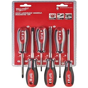 Milwaukee Set 6 Screwdrivers - Hex, Phillips, Slotted - Hand Tool Milwaukee Set 6 Screwdrivers - Hex, Phillips, Slotted - Hand Tool