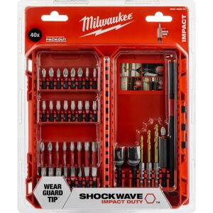 Jeu d'outils d'impact Milwaukee Shockwave - 40 pièces Jeu d'outils d'impact Milwaukee Shockwave - 40 pièces