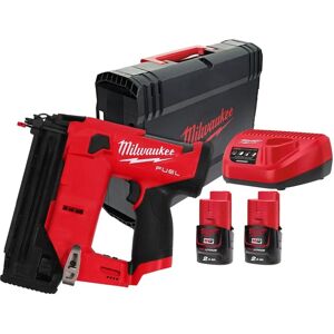 Milwaukee M12 FCN18GS-202X - Kit di graffette dritta compatto - 2 Batterie Milwaukee M12 FCN18GS-202X - Kit di graffette dritta compatto - 2 Batterie