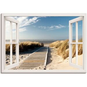ARTLAND Fensterblick Nordseestrand auf Langeoog - Leinwandbild ARTLAND Fensterblick Nordseestrand auf Langeoog - Leinwandbild
