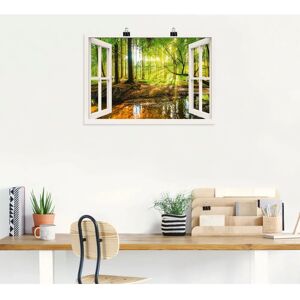 ARTLAND - Fensterblick - Wald mit Bach - Weiß - Wandbild ARTLAND - Fensterblick - Wald mit Bach - Weiß - Wandbild
