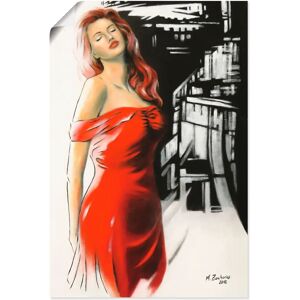 ARTLAND - Schönheit im roten Kleid - 40x60 cm - Wall art ARTLAND - Schönheit im roten Kleid - 40x60 cm - Wall art
