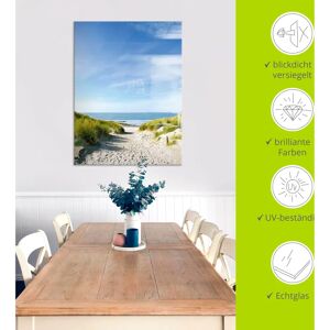 ARTLAND - Strand mit Sanddünen - 40x40 cm - Glasbild ARTLAND - Strand mit Sanddünen - 40x40 cm - Glasbild
