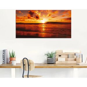 ARTLAND Wandbild - Tropischer Sonnenuntergang, 100x50cm, Orange ARTLAND Wandbild - Tropischer Sonnenuntergang, 100x50cm, Orange