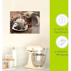 ARTLAND Glasbild - Kaffeetasse Leinensack mit Kaffeebohnen - 45x60cm ARTLAND Glasbild - Kaffeetasse Leinensack mit Kaffeebohnen - 45x60cm