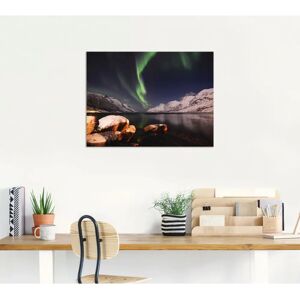 ARTLAND Nordlicht Norwegen II Alu-Bild - Grün - 120x90cm ARTLAND Nordlicht Norwegen II Alu-Bild - Grün - 120x90cm