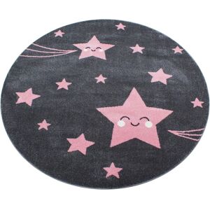 Ayyildiz Hali Kids Pink Rundteppich - Flachgewebe, Ø 160cm Ayyildiz Hali Kids Pink Rundteppich - Flachgewebe, Ø 160cm