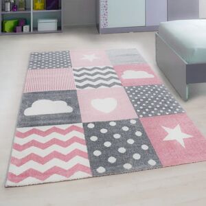 Ayyildiz Kids 620 Pink Rechteckiger Polypropylen-Teppich - Teppich Ayyildiz Kids 620 Pink Rechteckiger Polypropylen-Teppich - Teppich
