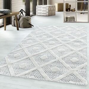 Ayyildiz Grauer Rechteck-Teppich - Polypropylen, 80x150cm, 20mm Flor - Modernes Geometrisches Design Ayyildiz Grauer Rechteck-Teppich - Polypropylen, 80x150cm, 20mm Flor - Modernes Geometrisches Design