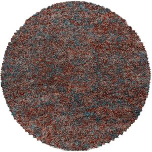 Enjoy - Rund Shaggy tæppe Plettet Terra 120x120 - Teppich Enjoy - Rund Shaggy tæppe Plettet Terra 120x120 - Teppich