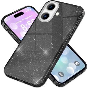 Nalia - Glitzer Hybrid Hülle (iPhone 16) - Schwarz - Smartphone Hülle Nalia - Glitzer Hybrid Hülle (iPhone 16) - Schwarz - Smartphone Hülle