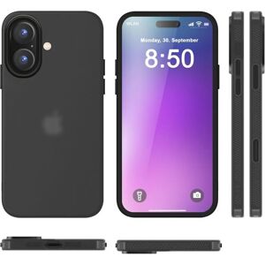 Nalia - iPhone 16 - Matte Silikon - Grau - Handyhülle Nalia - iPhone 16 - Matte Silikon - Grau - Handyhülle