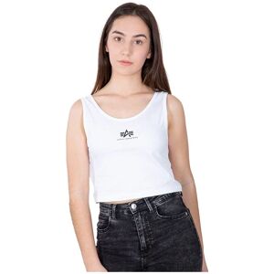 Alpha Industries Basic Crop SL Damen Tank Top - Weiß - XS Alpha Industries Basic Crop SL Damen Tank Top - Weiß - XS