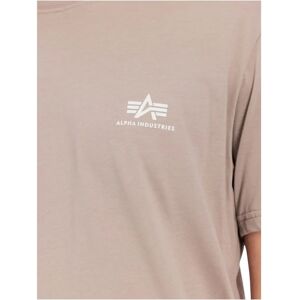 Alpha Industries Basic T Small Logo (188505) - Small Logo Kurzarm T-Shirt (188505) beige/weiß Alpha Industries Basic T Small Logo (188505) - Small Logo Kurzarm T-Shirt (188505) beige/weiß