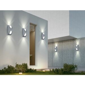 ETC-SHOP Lampe Murale Argent 2x 4,8W - Applique Extérieur - Publicité ETC-SHOP Lampe Murale Argent 2x 4,8W - Applique Extérieur - Publicité