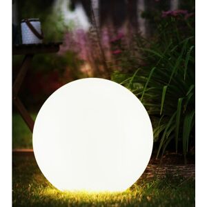 ETC-SHOP 3376-24 - Sphère blanche Ø20 cm - 62 cm de haut - Lumière LED solaire extérieure - Publicité ETC-SHOP 3376-24 - Sphère blanche Ø20 cm - 62 cm de haut - Lumière LED solaire extérieure - Publicité