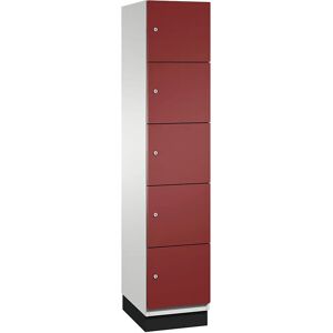 Armario de Compartimentos CAMBIO Fermé en Acier - Gris Clair / Rouge Rubis Armario de Compartimentos CAMBIO Fermé en Acier - Gris Clair / Rouge Rubis