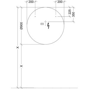 Sanipa Reflection LED-Rundspiegel 90 cm - Badezimmer Wandmontage Sanipa Reflection LED-Rundspiegel 90 cm - Badezimmer Wandmontage