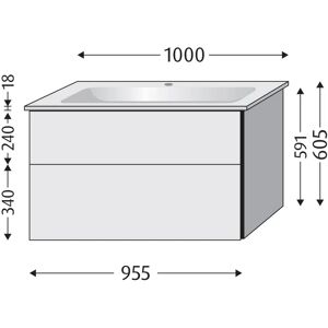 Sanipa 3way Keramik-Set Venticello Keramik-Waschtisch und Unterbau mit 2 Auszügen - Badezimmer Sanipa 3way Keramik-Set Venticello Keramik-Waschtisch und Unterbau mit 2 Auszügen - Badezimmer