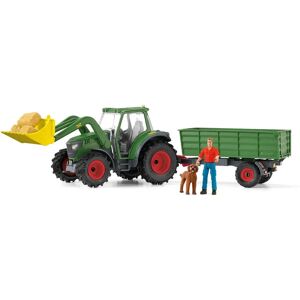 Trattore con Rimorchio e Figurine Farm World Schleich 42608 Trattore con Rimorchio e Figurine Farm World Schleich 42608