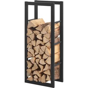 Étagère à Bois ML-Design 40x100x25 cm Noir - Support pour Bois de Chauffage - Publicité Étagère à Bois ML-Design 40x100x25 cm Noir - Support pour Bois de Chauffage - Publicité