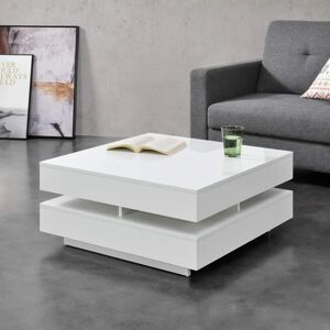 en.casa Mesa de café blanca - 75x75x35,5 cm - Diseño moderno en.casa Mesa de café blanca - 75x75x35,5 cm - Diseño moderno