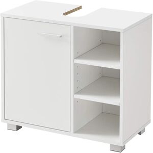 en.casa Mobile sottolavandino - 56x60x31 cm - Bianco - Mobile bagno salvaspazio en.casa Mobile sottolavandino - 56x60x31 cm - Bianco - Mobile bagno salvaspazio