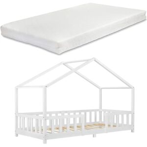 en.casa Treviolo Lit Enfant en Pin - Forme de Maison - 90x200 cm - Publicité en.casa Treviolo Lit Enfant en Pin - Forme de Maison - 90x200 cm - Publicité