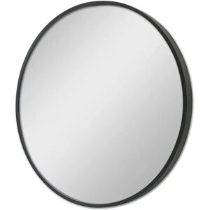 fr.casa Miroir mural rond Modugno 40cm en aluminium noir - Publicité fr.casa Miroir mural rond Modugno 40cm en aluminium noir - Publicité