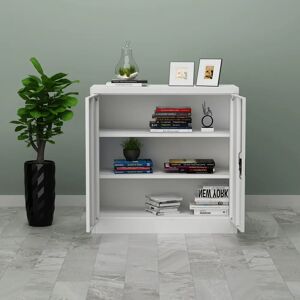 Armoire de Bureau en Acier EN.CASA avec 2 Étagères - Mobilier de Rangement - Publicité Armoire de Bureau en Acier EN.CASA avec 2 Étagères - Mobilier de Rangement - Publicité