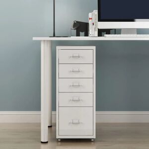 en.casa Armoire à Roulettes en Acier avec 5 Tiroirs - Bureau - Publicité en.casa Armoire à Roulettes en Acier avec 5 Tiroirs - Bureau - Publicité