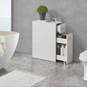 en.casa Mobile da bagno con 2 cassetti - Bianco e compatto en.casa Mobile da bagno con 2 cassetti - Bianco e compatto