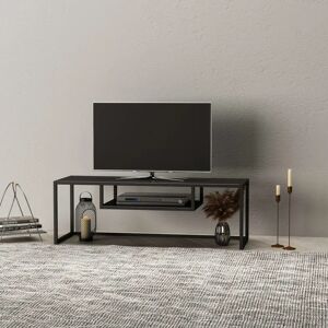 en.casa Mesa de TV Isokyrö - Mueble de metal negro moderno en.casa Mesa de TV Isokyrö - Mueble de metal negro moderno