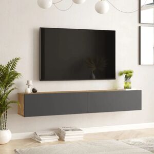en.casa Rovere Rustico Antracite Wand-TV-Schrank en.casa Rovere Rustico Antracite Wand-TV-Schrank
