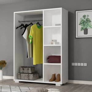 en.casa Nesbyen Armoire - Blanc - Publicité en.casa Nesbyen Armoire - Blanc - Publicité