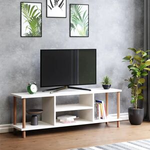 en.casa Meuble TV Ærøskøbing - Élégant, Compact, Blanc - Publicité en.casa Meuble TV Ærøskøbing - Élégant, Compact, Blanc - Publicité