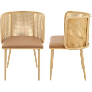 Chaises de Salle à Manger Flen en Similicuir et Métal - 75cm - Publicité Chaises de Salle à Manger Flen en Similicuir et Métal - 75cm - Publicité