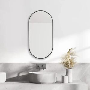 miroir mural ovale noir en en.casa - 40x80cm - Décor salle de bain/chambre - Publicité miroir mural ovale noir en en.casa - 40x80cm - Décor salle de bain/chambre - Publicité